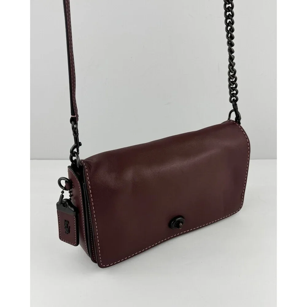 COACH 1941 Dinky Bag 2Way Clutch Crossbody Oxblood Burgundy